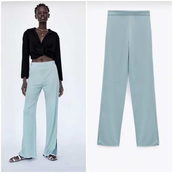 Zara flowy pants deals